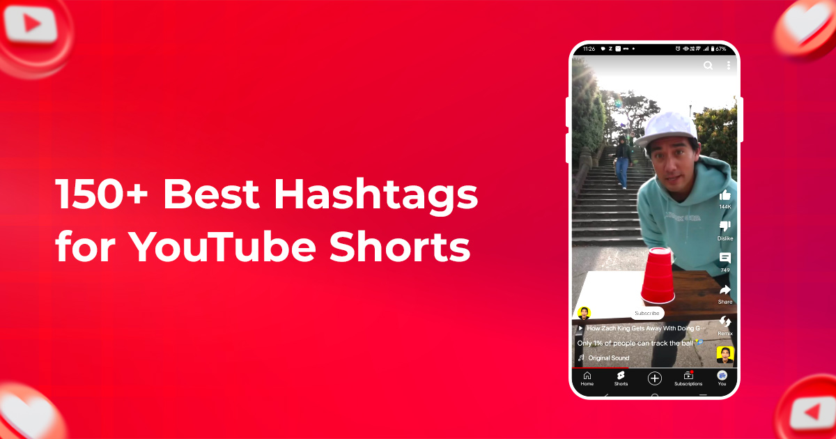 150+ best Hashtags For YouTube Shorts