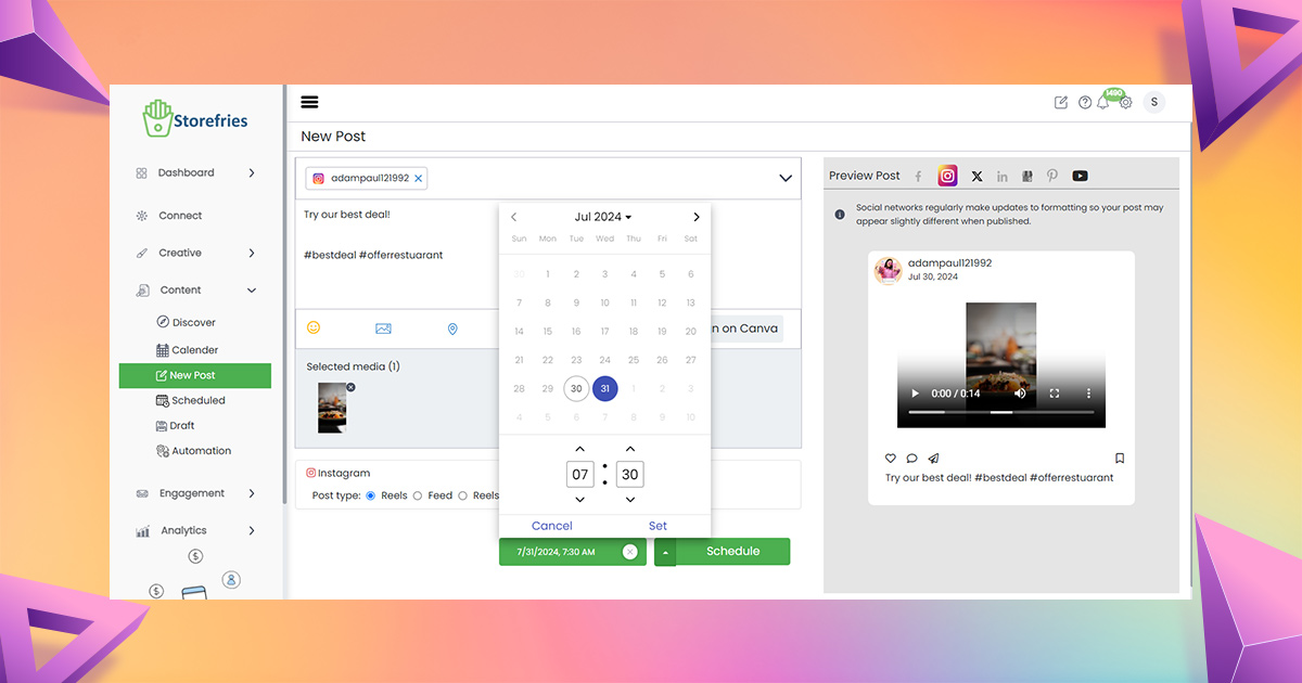 How to Post Instagram Reels with Storefries
