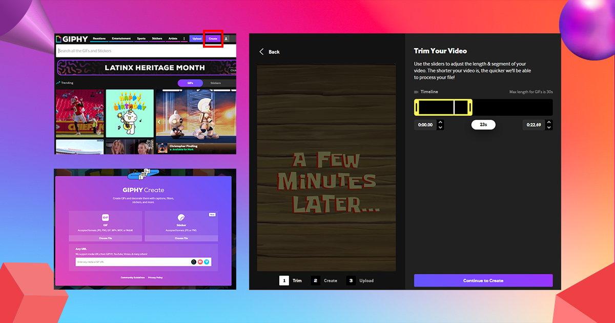 video into a GIF for Instagram 