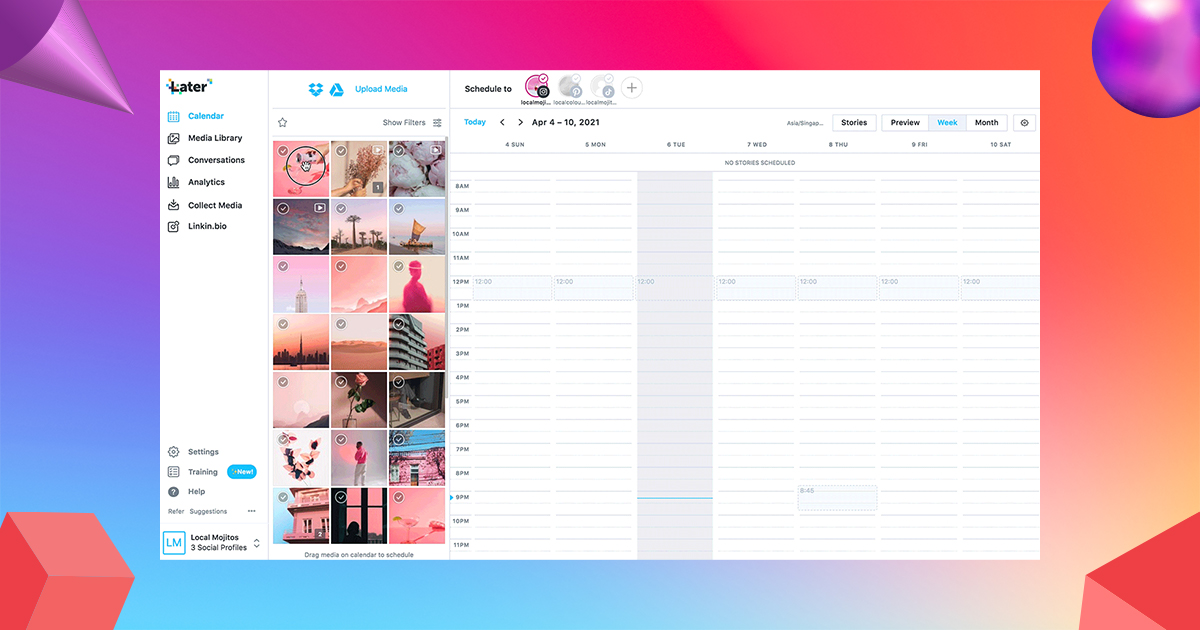 Later: Visual Content Calendar for Instagram 