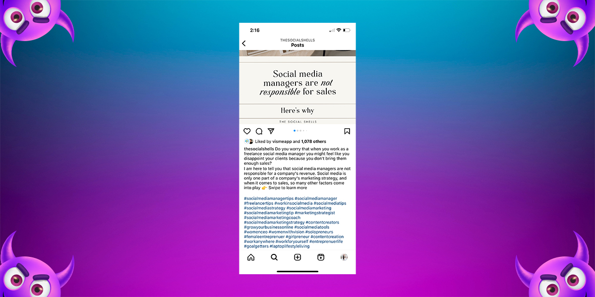 captions & hashtags