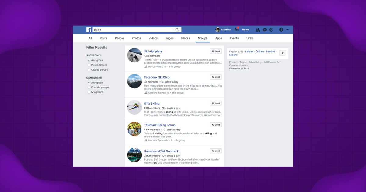 facebook group