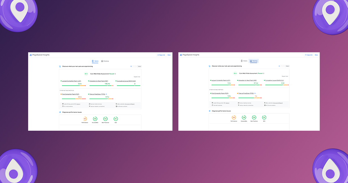 optimize for mobile first indexing and website performance