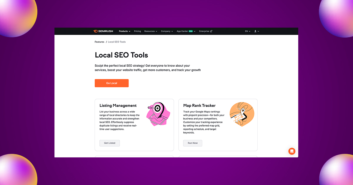 semrush local seo toolkit