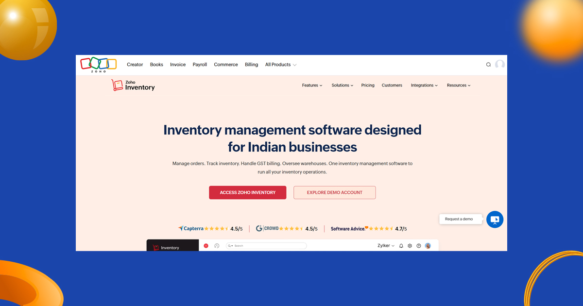 zoho inventory