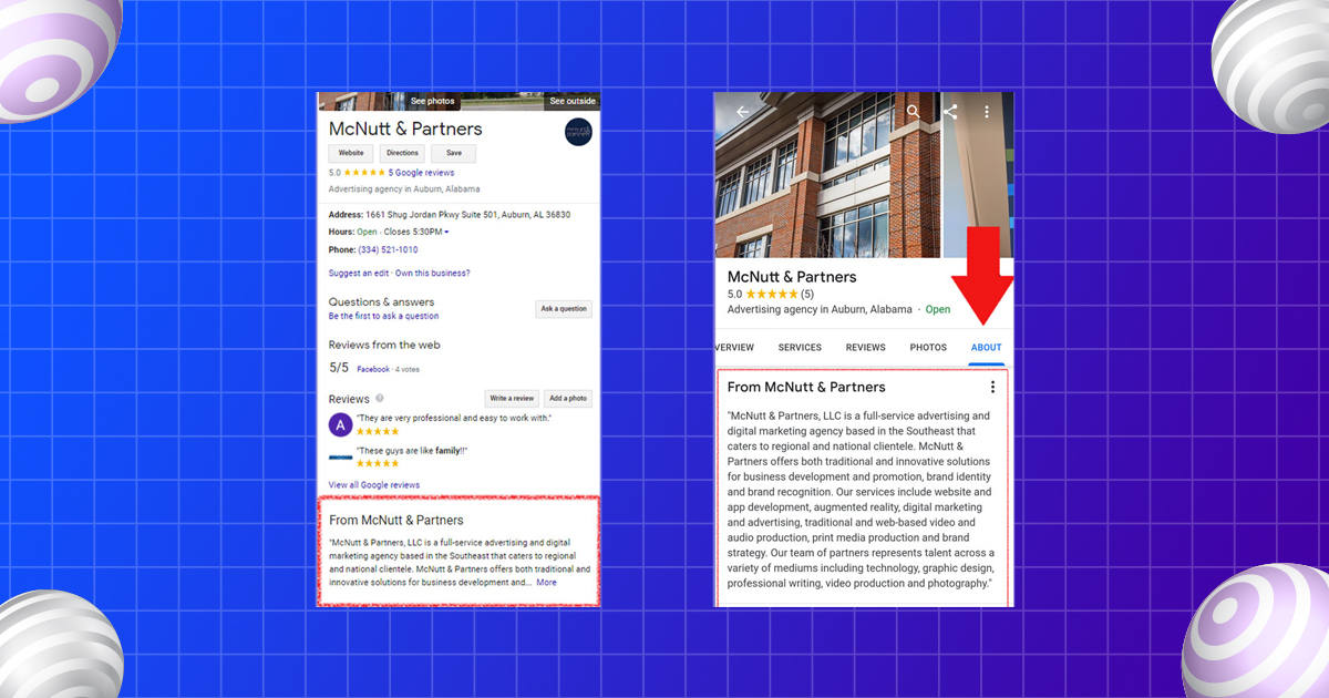 add a fully optimized business description