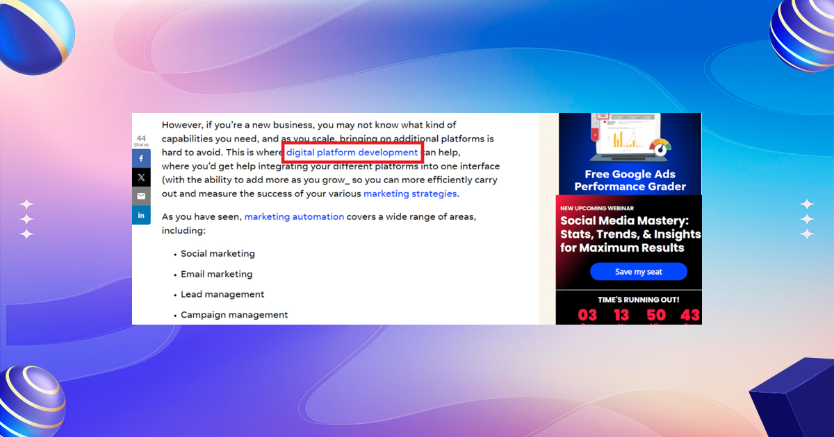 generate relevant backlinks