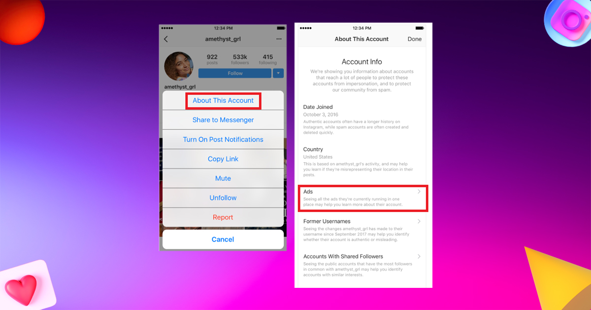 leverage the about this account option