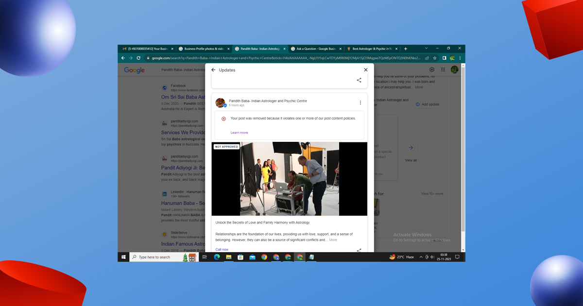 behind the scenes content