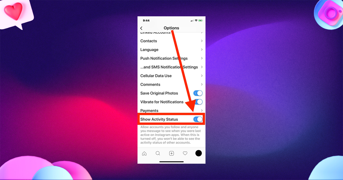 disable activity status