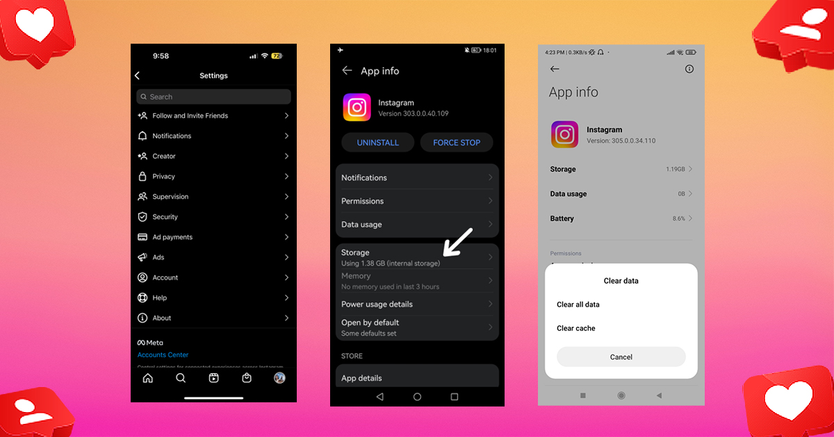 clea app cache android
