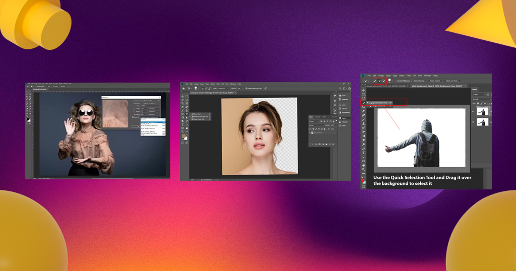 step by step process for perfect white background images