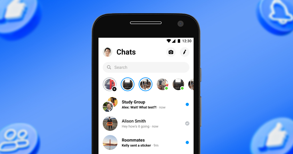 blue dot in group chats