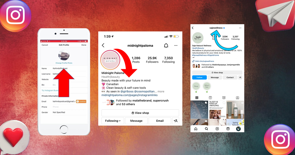 optimize your instagram profile first