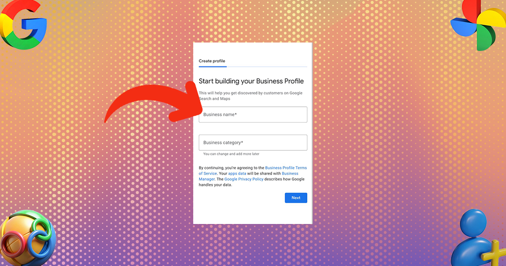 step 2 enter business name