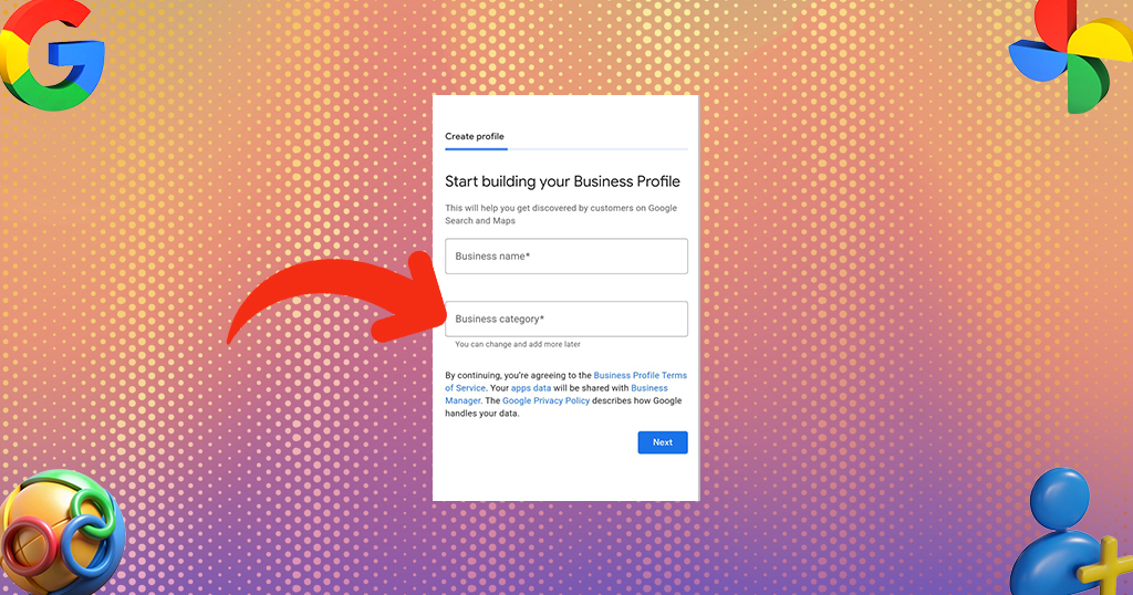 step 3 choose business category