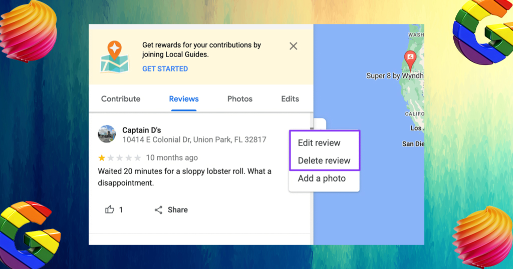 how to edit or delete a google review