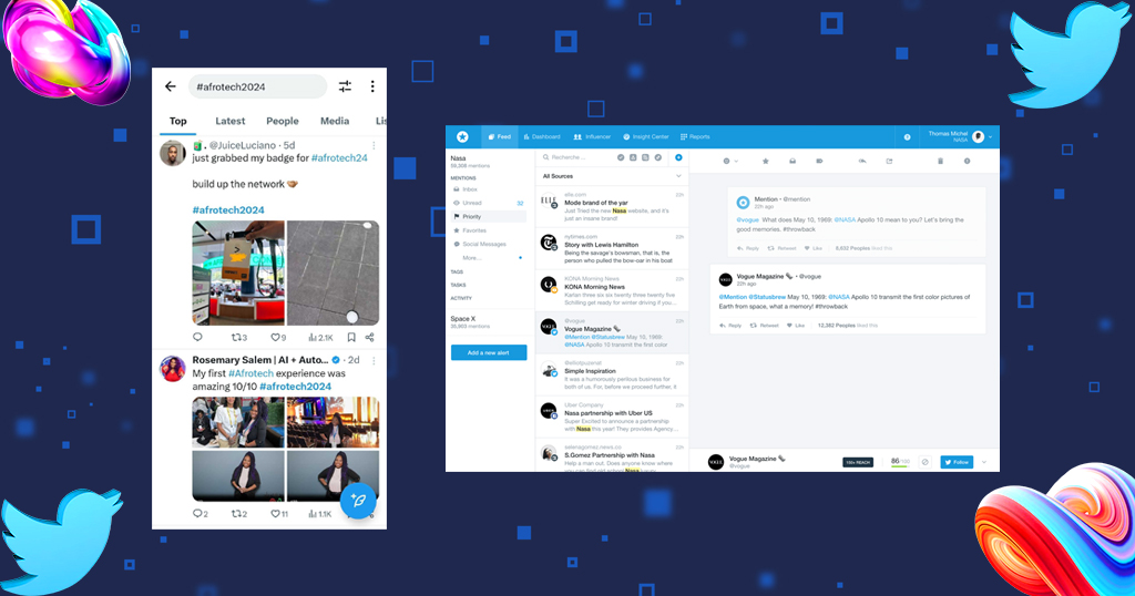 use social media aggregators or monitoring tools