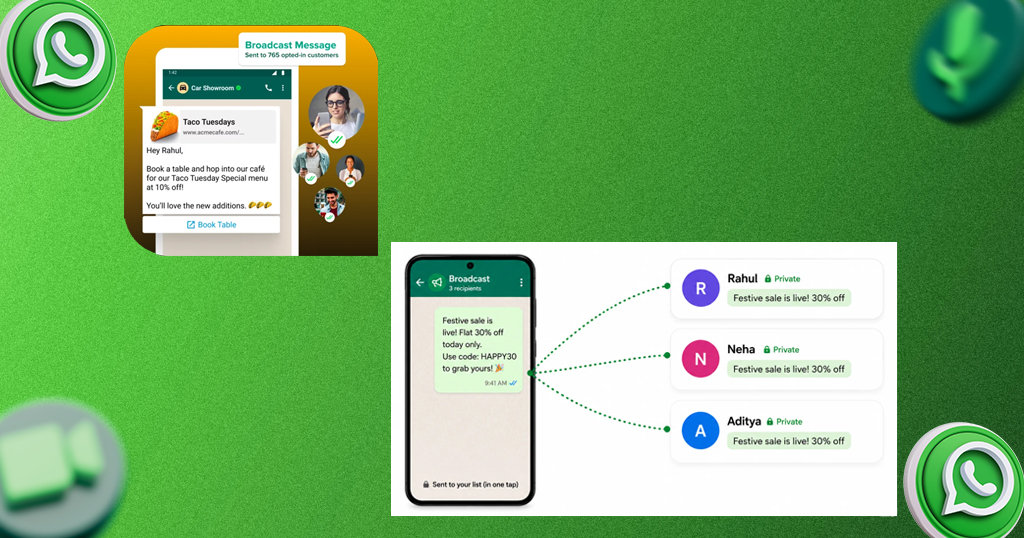 use broadcast lists to send marketing messages