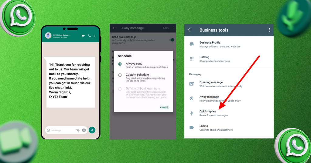set up automated messages