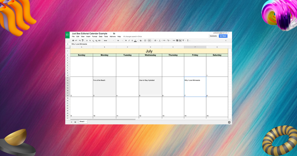 create a google posts calendar
