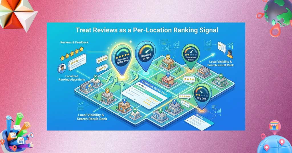treat reviews as a per location ranking signal